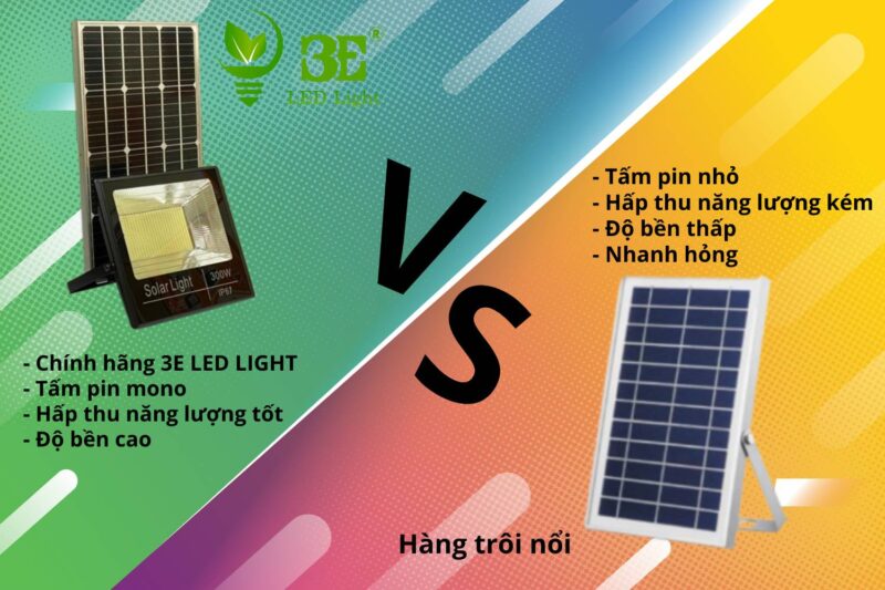 so sánh tấm pin năng lượng mặt trời 