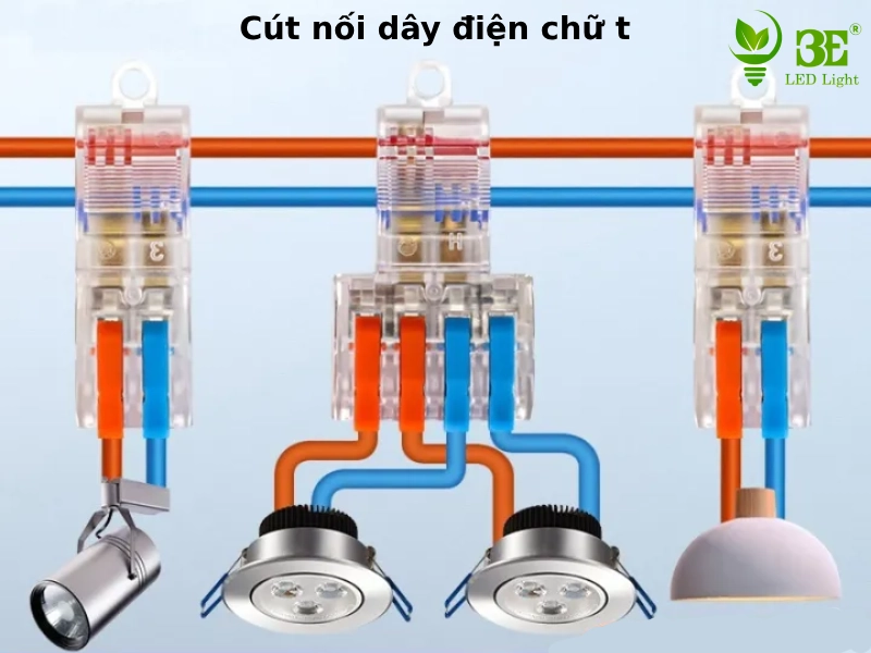 cút nối dây điện chữ t